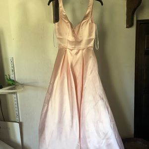 Satin pink gown